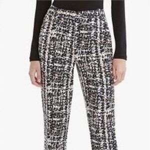 Apt. 9 Capri Pants Mid-Rise Black & White Abstract Pattern Size 14 NWOT